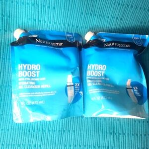 Neutrogena Hydro Boost Hydrating Cleansing Gel Face Wash, 16 oz (REFILL BAGS) 2x